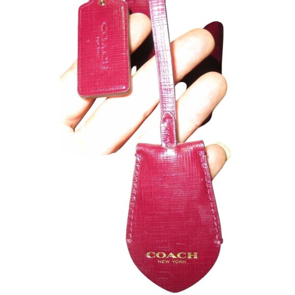 Coach 2014 Peyton Oxblood Saffiano Leather Chain Tote with expandable sides - Picture 6 of 14